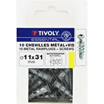 TIVOLY, Cheville auto-forante x10