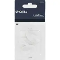 Legrand, Crochets ovales petit modèle blanc x3
