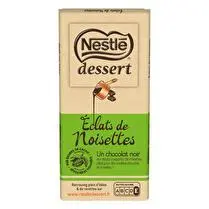 Nestlé, Chocolat noir éclats de noisette Nestlé dessert 170g