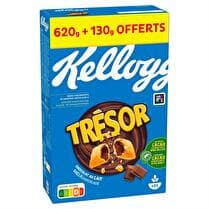 TRÉSOR KELLOGG'S Céréales  Chocolat au lait  - 620 g + 130 g offerts