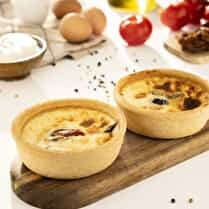 Cuisiné dans nos ateliers, Quiche mozzarella tomate x 2
