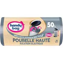 Handy bag, Sac poubelle haute fixation élastique 50 l x10