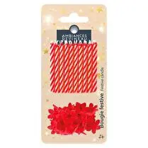 Devineau, Bougies x20 + bobèches x20 rouge