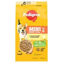 Pedigree, Croquettes adulte mini moins de 10kg à la volaille et aux légumes