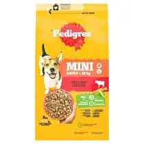Pedigree, Croquettes adulte mini moins de 10kg au boeuf et aux légumes
