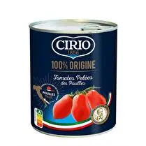 Cirio, CIRIO TOMATES ENTIERES PELEES A LA PUREE DE TOMATES
