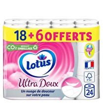 Lotus, Papier toilette  - 18 rouleaux + 6 offerts