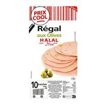 Prix cool, Mortadelle  aux olives Halal