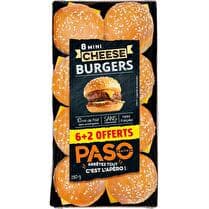 PASO Mini cheese burgers  - 6 + 2 offerts soit 280 g