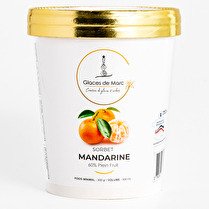 GLACES DE MARC Sorbet mandarine 60 % plein fruit