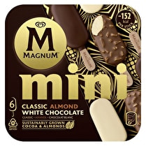 Magnum, Mini bâtonnets classic amande et chocolat blanc