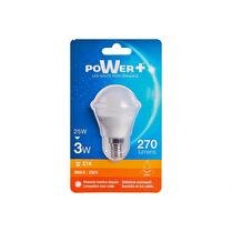 POWER + Ampoule LED E14 3W=25W G45