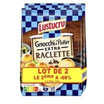 LUSTUCRU Gnocchi à poêler   Extra raclette Lot de 2x280 g dont le 2ème à 68%