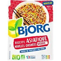 Bjorg, Recette asiatique nouilles cuisinées veggie BIO