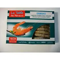 La table des pêcheurs, Crevettes entières crues élevage