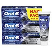 ORAL-B Dentifrice  White charbon  - 3 x 75 ml