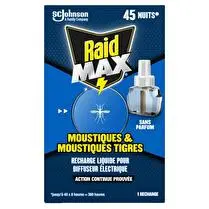 Raid, Recharge liquide  Pour diffuseur électrique