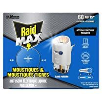 RAID MAX Diffuseur électrique liquide  Moustiques et moustiques tigres
