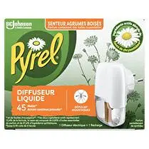 Pyrel, Diffuseur liquide électrique  Agrumes boisés 45 nuits