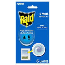 Raid, Piège à mouches stickers fenêtre x6