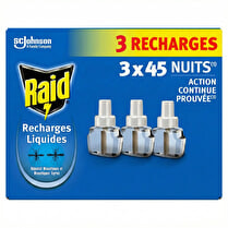 Raid, Recharges liquides  répulsif moustiques et moustiques tigres x3
