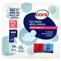 Cora, Serviettes ultra normal + sensitive