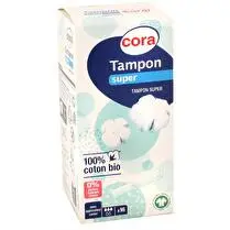 Cora, Tampon avec applicateur super en coton bio
