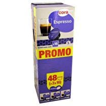 CORA Capsules type dolce gusto Espresso  - 3 x 16 capsules soit 115 g