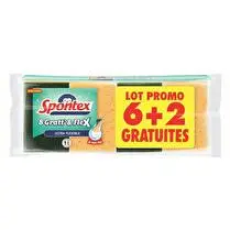 Spontex, Eponges Gratt & Flex - 6 + 2 offertes