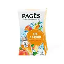 Pagès, Thé noir glace saveur pêche x 20 sachets