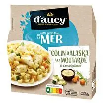 D'aucy, Colins d'Alaska à la moutarde et conchiglie