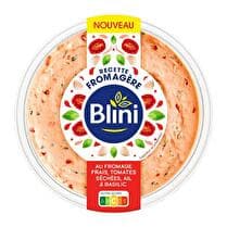 BLINI Recette Fromagère au fromage frais, tomates séchées, ail & basilic Blini