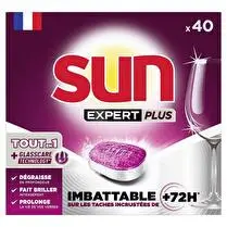 Sun, Tablettes tout en 1 expert + glass care technology regular