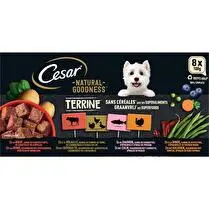 César, Natural goodness terrines en gelée pour chien