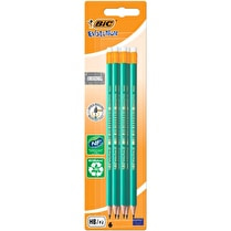 Bic, Crayons à papier HB Evolution Original avec bout gomme x6