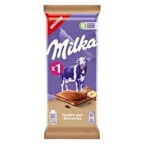 MILKA Tablette chocolat tendre aux noisettes