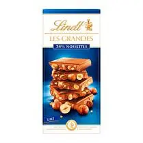 Lindt, Tablette chocolat lait  34% noisettes
