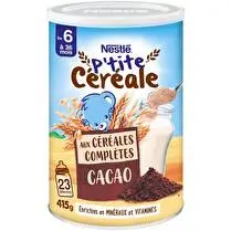 Nestlé, P tite céréale cacao céréales complètes dès 6 mois