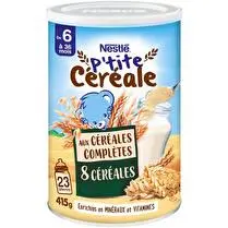 Nestlé, P tite céréale nature 8 céréales complètes dès 6 mois