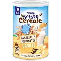 Nestlé, P tite céréale vanille céréales complètes dès 6 mois