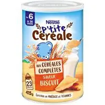 Nestlé, P tite céréale biscuit céréales complètes dès 6 mois