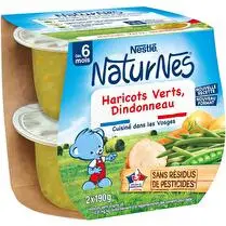 Nestlé, Naturnes haricots verts dindonneau dès 6 mois x 2