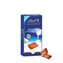 LINDT CHOCOLATIER Tablette chocolat authentique au  lait fleur de sel 2 x 100g