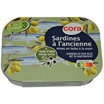 Cora, Sardines à l'ancienne à l'huile d'olive vierge extra 1/6