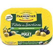 PARMENTIER Filets de sardines huile d''olive vierge extra