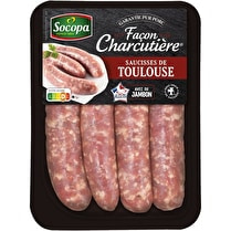 Socopa, Saucisse de Toulouse Nature  x 4