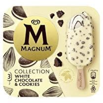 MAGNUM Bâtonnet white chocolate and cookies x3