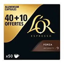 L'or, Café en capsules Forza  - 40 + 10 offertes
