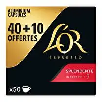 L'or, Café en capsules Splendente - 40 + 10 offertes