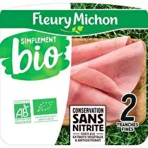 Fleury michon, Jambon simplement BIO 2 tranches